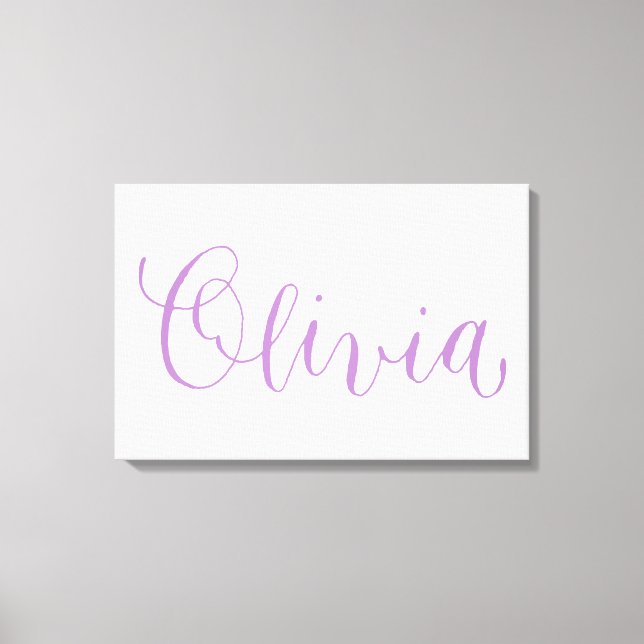 Olivia - Modern calligraphy Namn Design Canvastryck (Framsida)