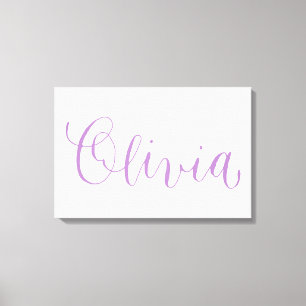 Olivia - modern Calligraphynamndesign Canvastryck