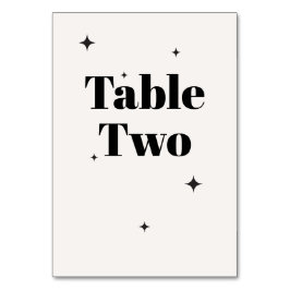 OLIVIA Modern Ivory Celestial Bröllop Breakfast Bordsnummer