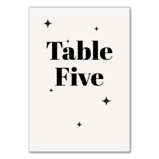 OLIVIA Modern Ivory Celestial Bröllop Breakfast Bordsnummer