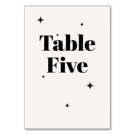 OLIVIA Modern Ivory Celestial Bröllop Breakfast Bordsnummer