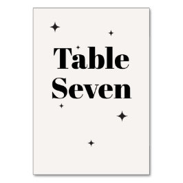OLIVIA Modern Ivory Celestial Bröllop Breakfast Bordsnummer