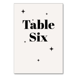 OLIVIA Modern Ivory Celestial Bröllop Breakfast Bordsnummer