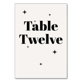 OLIVIA Modern Ivory Celestial Bröllop Breakfast Bordsnummer