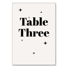OLIVIA Modern Ivory Celestial Bröllop Breakfast Bordsnummer