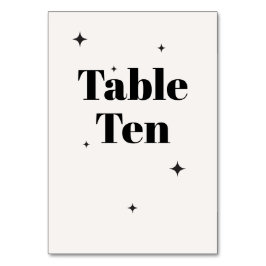 OLIVIA Modern Ivory Celestial Bröllop Breakfast Bordsnummer