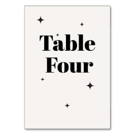 OLIVIA Modern Ivory Celestial Bröllop Breakfast Bordsnummer