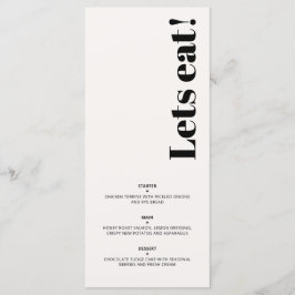 OLIVIA Modern Ivory Celestial Bröllop Breakfast Meny