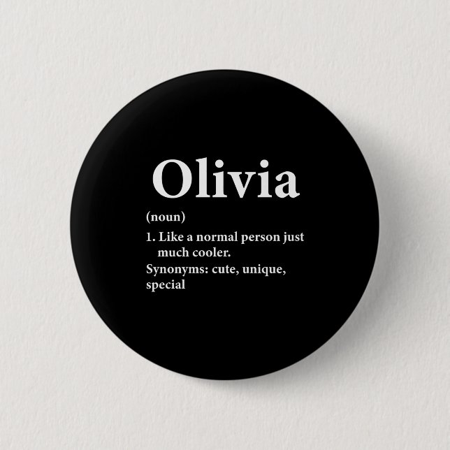 Olivia Name Definition Funny D  Knapp (Framsida)