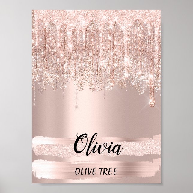 Olivia Namn Betyder födelsedag 16:e Möhippan Gift Poster (Framsidan)