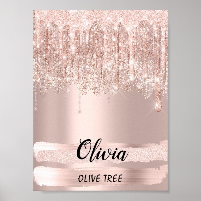 Olivia Namn Betyder födelsedag 16:e Möhippan Gift Poster (Framsidan)