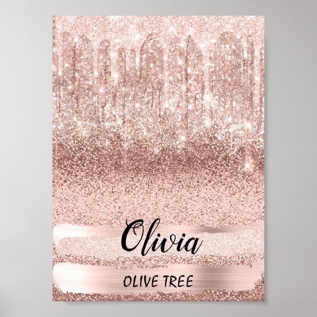 Olivia Namn Betyder födelsedag 16 Möhippan Ro Poster (Framsidan)
