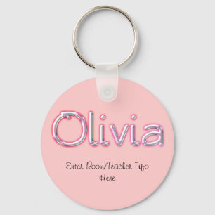 Olivia namn brickanyckelring nyckelring