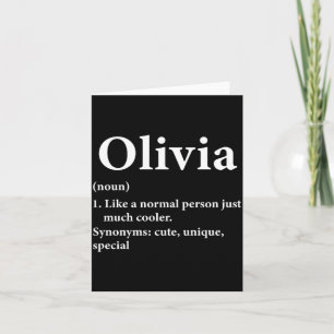 Olivia Namn Definition Rollig D Kort