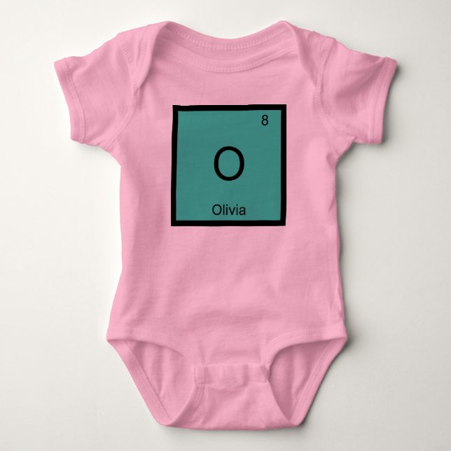 Olivia Namn kemi Inslag Periodic Bord Tröja (Framsida)
