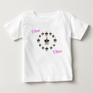 "Olivia" Namn Med Fox Terriers, Baby T-Shirt