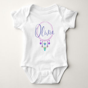 Olivia Namn Reveal Girl Whimsical Cute Hippy Boho T Shirt