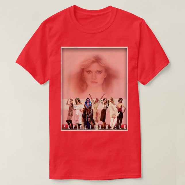 Olivia Newton John Xanadu Framed Collage Designad T Shirt (Design framsida)