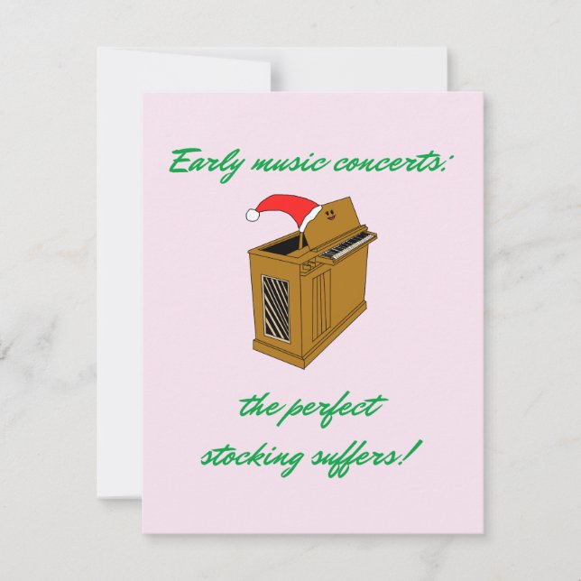 Olivia Organ Jul Stocking Julkort (Framsida)