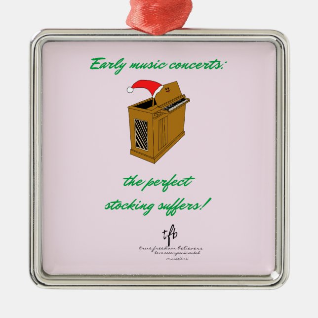 Olivia Organ Juli Stocking Premium Sq. Julgransprydnad Metall (Framsidan)