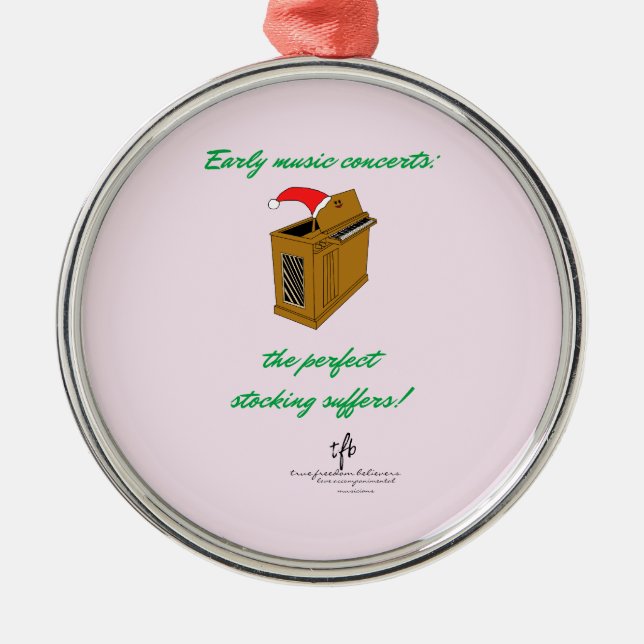 Olivia Organ-julklapp Premium Round Julgransprydnad Metall (Framsidan)