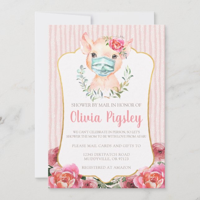Olivia Pigsley Baby Shower by Mail Call Inbjudningar (Framsida)