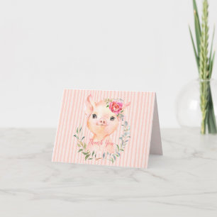 Olivia Pigsley Baby Shower Tack för kortet Kort