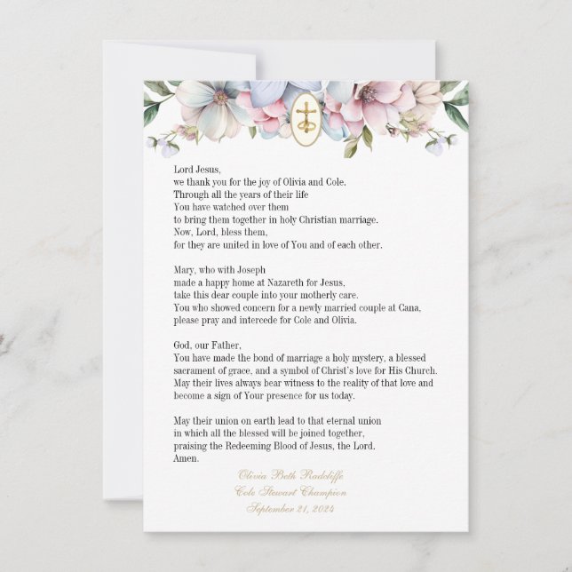 Olivia Prayer Cards (2) Inbjudningar (Framsida)