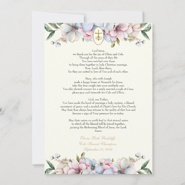 Olivia Prayer Cards Inbjudningar (Framsida)