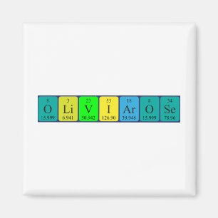 Olivia-Ro periodisk magnet bord namn