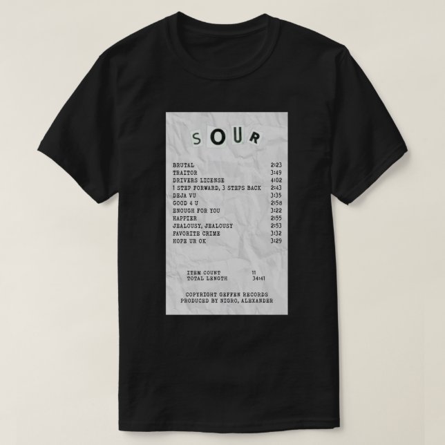 olivia rodrigo-surkvittot Poster.png T Shirt (Design framsida)