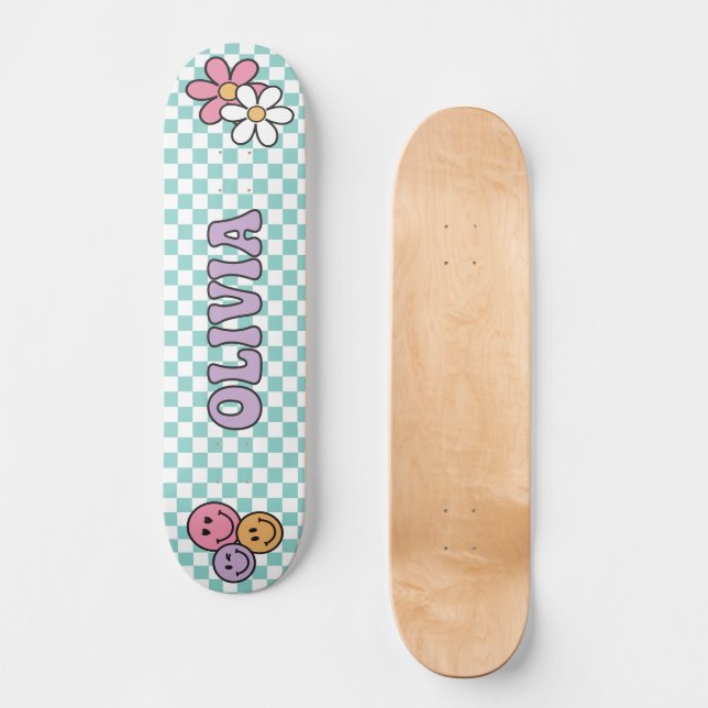 Olivia Styrelse Mini Skateboard Bräda 18,5 Cm (Framsida)