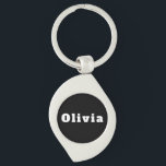 Olivia Swirl Silverfärgad Nyckelring<br><div class="desc">Schlüsselanhänger mit Namen Olivia</div>
