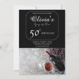 "Olivias 50:e födelsedag: Åldrande som Bra Vin Inbjudningar