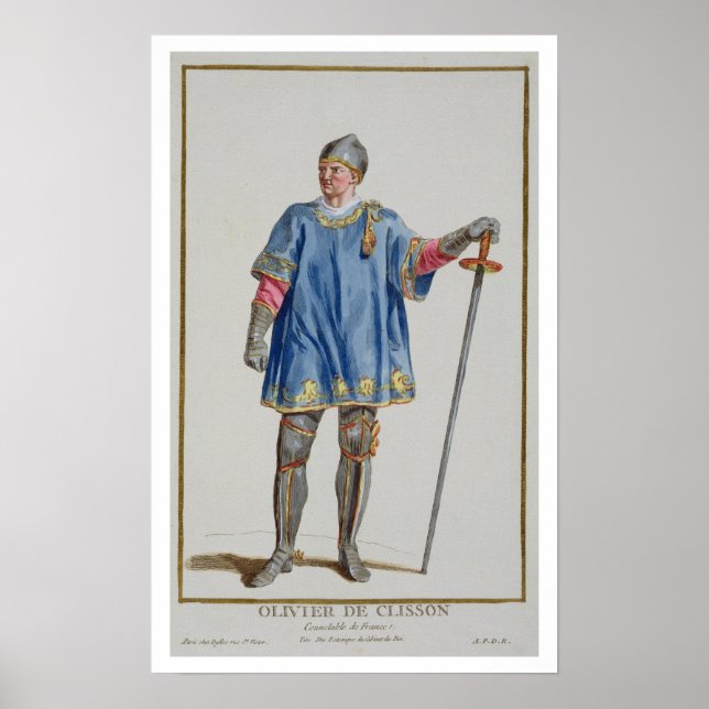 Olivier de Clisson (1332-1407) Constable of Frankr Poster (Framsidan)