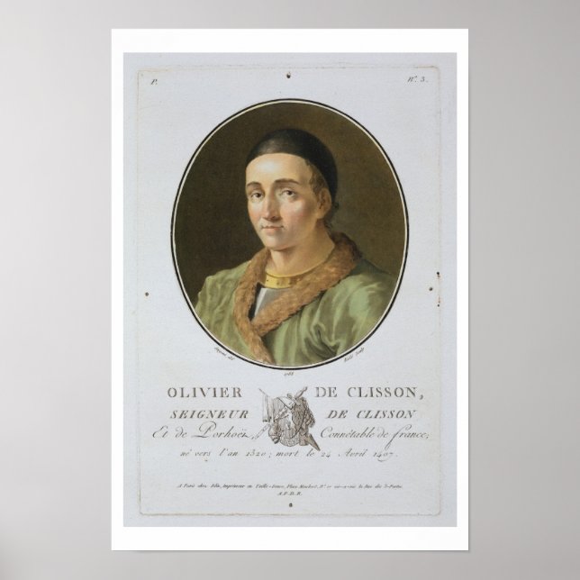 Olivier de Clisson (1336-1407) från "Porträtt des Poster (Framsidan)