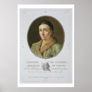 Olivier de Clisson (1336-1407) från 'porträttdes Poster