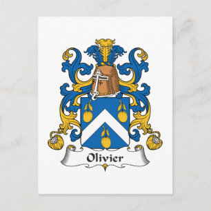 Olivier Family Crest Vykort