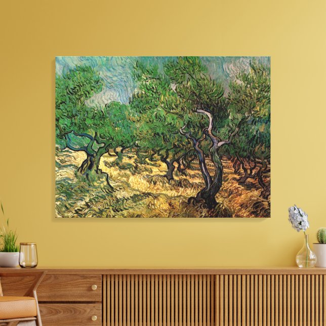 Olivilund av Vincent van Gogh Canvastryck (Insitu (Vardagsrum))