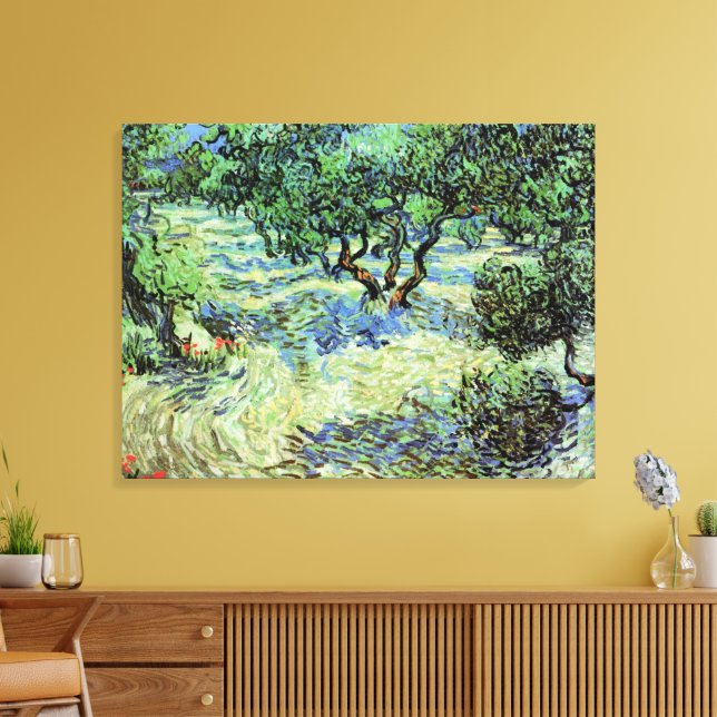 Olivilund av Vincent van Gogh Canvastryck (Insitu (Vardagsrum))