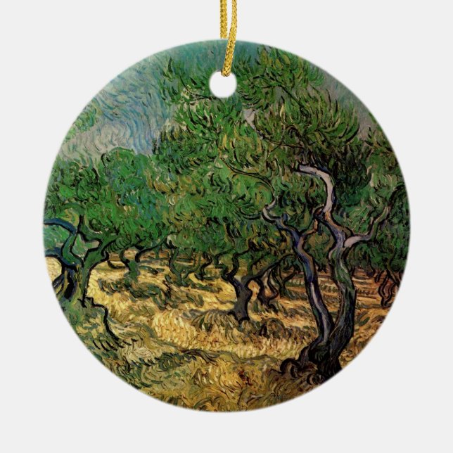 Olivilund av Vincent van Gogh Julgransprydnad Keramik (Framsidan)