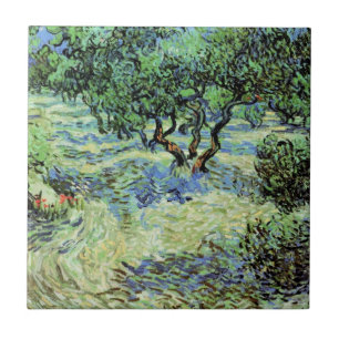 Olivilund av Vincent van Gogh Kakelplatta