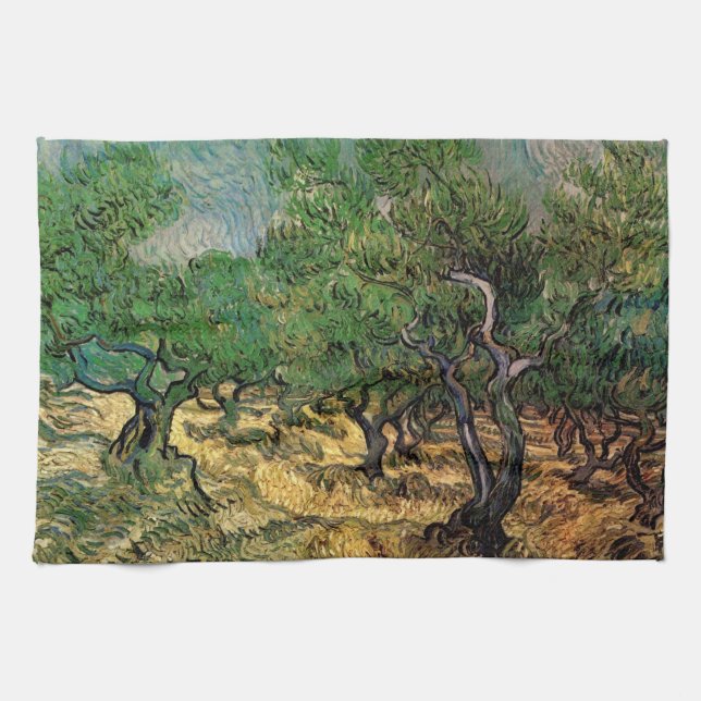 Olivilund av Vincent van Gogh Kökshandduk (Horisontell)