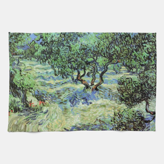Olivilund av Vincent van Gogh Kökshandduk (Horisontell)