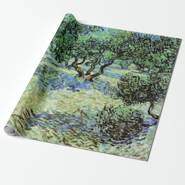 Olivilund av Vincent van Gogh Presentpapper (Utrullad)