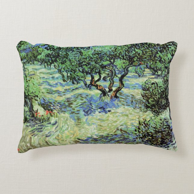Olivilund av Vincent van Gogh Prydnadskudde (Framsidan)