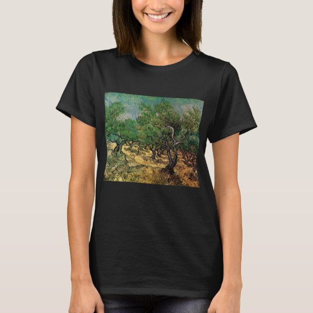 Olivilund av Vincent van Gogh T Shirt (Framsida)