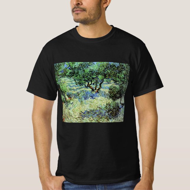 Olivilund av Vincent van Gogh T Shirt (Framsida)