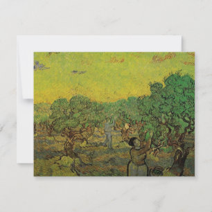 Olivilund med plockande figurer, Vincent van Gogh