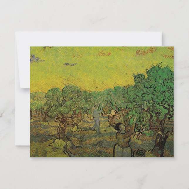 Olivilund med plockande figurer, Vincent van Gogh (Framsida)